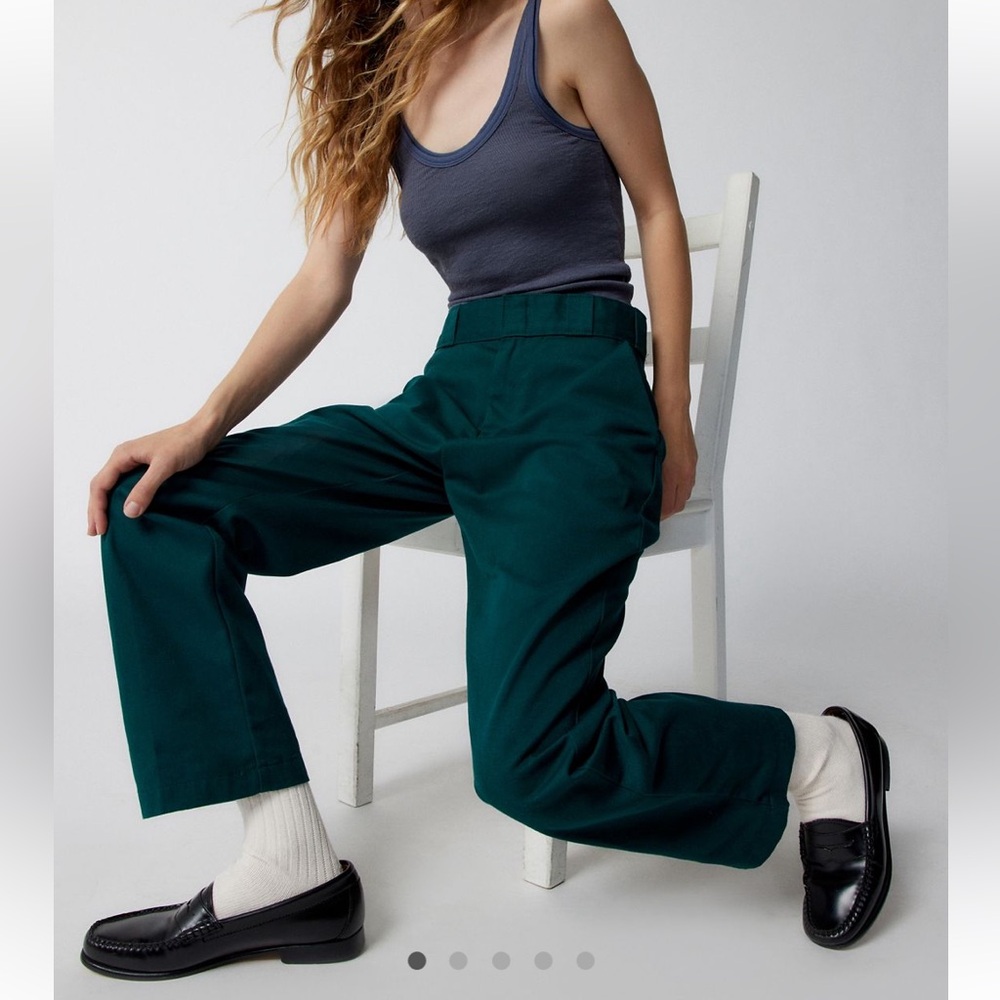 Dickies Women's UO Urban Outfitters High-Waisted Black Ankle Pants Sz 6